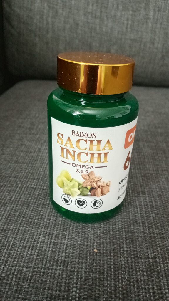 Baimon Sacha Inchi omega 3 20 % mer än i fiskolja 60 kapslar